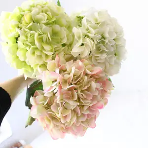 2022 핫 세일 프랑스 스타일 대형 수국 꽃 14 색 인공 가짜 수국 장식 꽃 홈 장식 웨딩