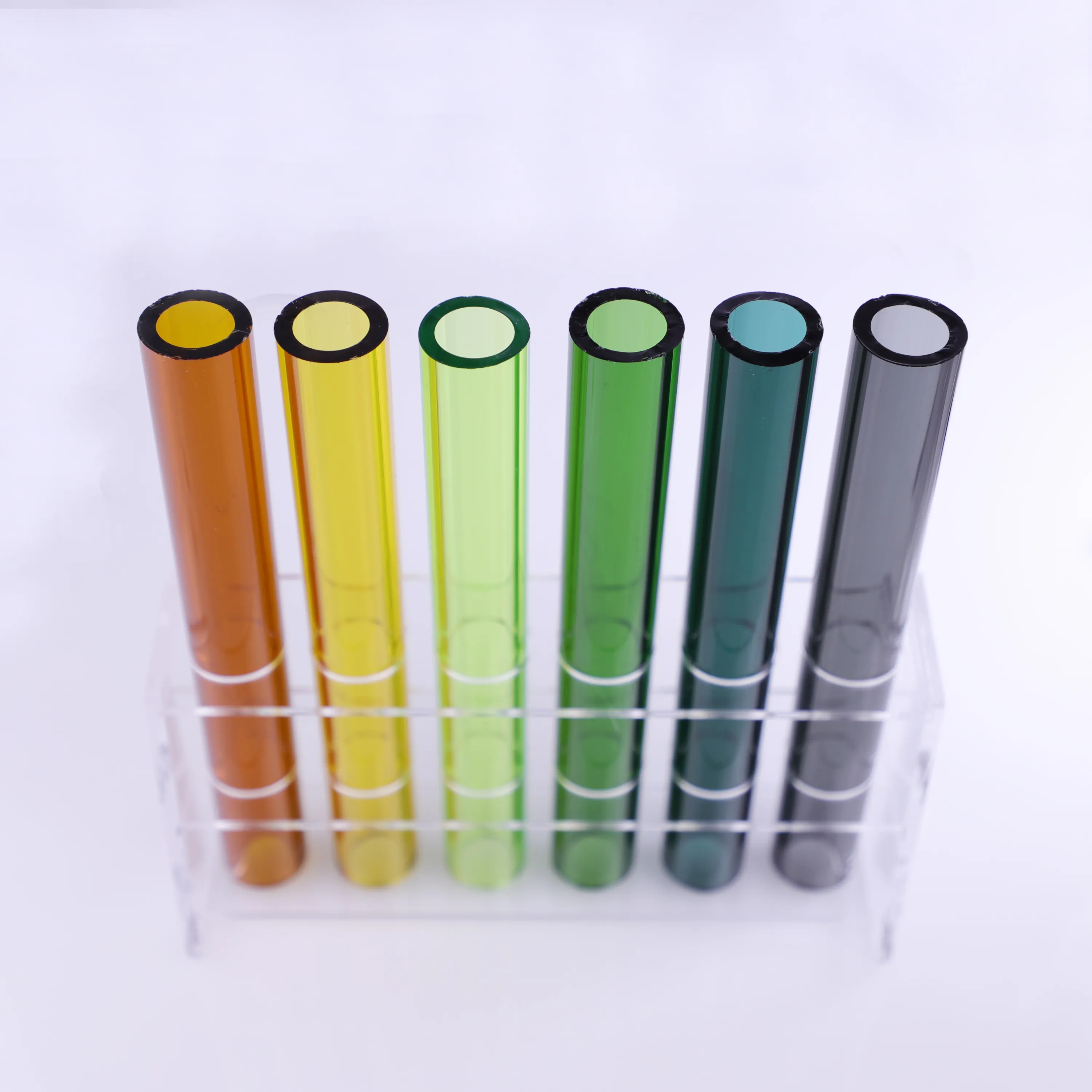 Tubos de metal decorativos para cultivo de vidrio transparente, personalizados, venta al por mayor de fábrica