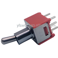 Interrupteur à bascule rond standard DPDT 6 positions, angle droit, broches PC, bakélite, intelligent, IP11, 3A, AC 120V