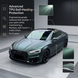 Pellicola TPU Verde Opaco per Car Wrapping, Pellicola Protettiva per Vernice, Pellicola Vinilica per Styling Veicoli, Pellicola Verde Satinato per Moto, Accessori Auto - Product Image 1