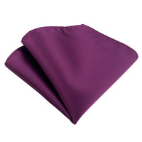 Penjual Terpercaya Tersedia Stok Sapu Tangan Saku Poliester Warna Solid 25cm Elegan untuk Pria, Sapu Tangan Satin untuk Pakaian Malam Model FM
