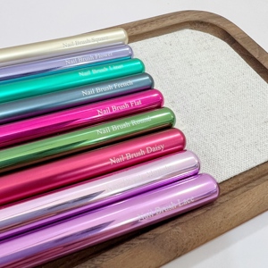 Lot de 10 pinceaux à ongles One Stroke en nylon, personnalisables avec logo, pour la peinture au gel en salon - Product Image 3