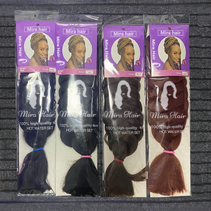 Extensions <span class=keywords><strong>de</strong></span> cheveux synthétiques pour <span class=keywords><strong>tresses</strong></span> jumbo pré-étirées 165g 82 pouces, style Yaki africain lisse, pour crochet, coiffage à l'eau chaude, pour dropshipping - Product Image 4