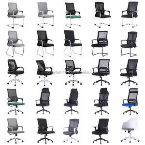 Fauteuil pivotant ergonomique moderne à dossier bas en métal extensible en plastique, utilisable comme chaise de conférence - Product Image 6