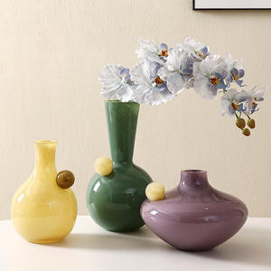 High-End Modern Design Style Candy Color Irregular <b>Glass</b> Aromatherapy Container Cute Ornament Tabletop Vase Board Decoration - Product Image 2