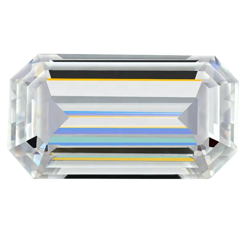 Небольшой Муассанит по индивидуальному заказу, Алмазный тест VVS, цена за карат, необычный Ограненный супер белый удлиненный Изумрудный Муассанит