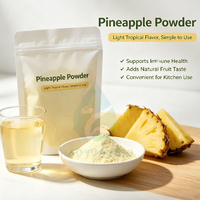 Poudre d'ananas biologique en vrac de qualité alimentaire, séchée par atomisation, pour boissons, pâtisseries et smoothies aromatisants