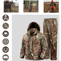 Vêtements de chasse pour hommes imprimé Camo porter résistant à l'eau chasse canard cerf chasse veste et pantalon