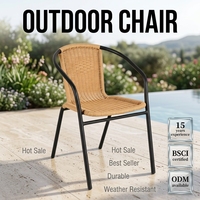 Chaise de salle à manger moderne empilable en métal pour patio, extérieur, balcon, camping, gain de place, design, 54*61*73cm