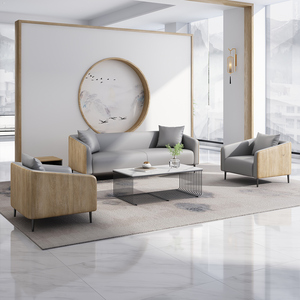 Ensemble de canapés de direction en cuir de luxe, modernes et présidentiels, pour usage commercial, salon et chambre à coucher - Product Image 5