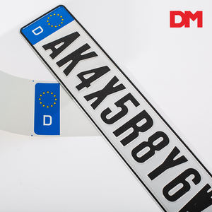 Placa de matrícula para coche de estilo europeo, placa de matrícula en blanco de 520X110 Mm, con logotipo E, venta al por mayor, DM8200G - Product Image 3