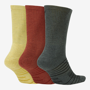 Custom White <strong>Yellow</strong> Cotton Compression Arch Support <strong>Football</strong> Crew Soccer <strong>Socks</strong> for Men - Product Image 3