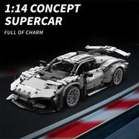 Collection Enfants et Adultes 1/14 Modèle de Supercar Classique à Assembler DIY Mini Briques Blocs de Construction