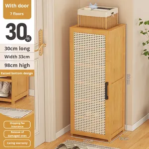 ตู้รองเท้าระบายอากาศที่ทันสมัยสำหรับบ้าน<span class=keywords><strong>เช่า</strong></span>สำหรับหอพักและทางเข้าห้องโถงวัสดุประตู MDF - Product Image 6