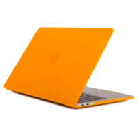 Nouvelle coque rigide mate orange pour ordinateur portable, protection anti-rayures pour MacBook Air Pro 13 14 15 16 pouces, vente en gros