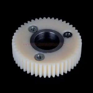 Zhongde geformt pa66 30gf kunststoff gears nylon spur getriebe