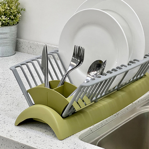 New Color Compact Plastic Dish Rack Dish Drying Rack Drainer