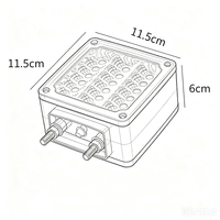 Feu de gabarit carré à 60 LED, lampe double face, feu de signalisation/indicateur latéral LED, feu stop pour camions lourds, remorques et poids lourds