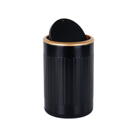 Poubelle à bascule en acier au carbone 8L pour la maison, poubelle haut de gamme de 2,1 gallons pour salle de bain d'hôtel avec seau intérieur