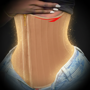 Ann Cherry Corsetto Modellante in Lattice a Torso Corto a Forma di W con 25 Stecche Elastiche Sottogirovita, Eco-Friendly, Brucia Grassi - Product Image 1