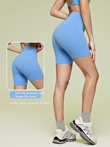 Nuovi <span class=keywords><strong>Pantaloncini</strong></span> da Yoga da Donna in Nylon Spazzolato a Doppia Faccia, Vita Alta, Elastici, Effetto Push-Up, Personalizzabili per Fitness e Allenamento Sportivo - Product Image 2