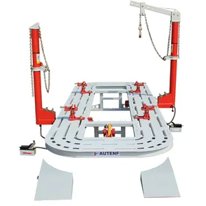TFAUTENF Tubular Platform Auto Body Frame Machine With Tool Cart CB-302SP / Hydraulic Car Repair Bench For Vehicle Workshop