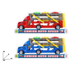 Camión de Juguete de Plástico con 3 Mini Autos, 37 cm, Vehículo de Juguete con Fricción para Niños de 3 Años en Adelante - Product Image 2