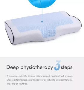 Oreiller en mousse à mémoire de forme rafraîchissante OEM pour vertèbres cervicales, tissu doux amovible avec thérapie de massage pour le cou, idéal pour hôtels - Product Image 3