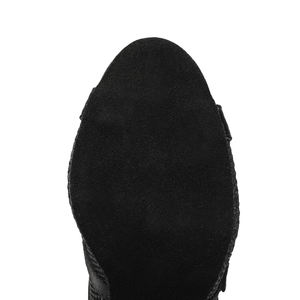 नवीनतम फैशन सुंदर Y006 महिलाओं के उच्च एड़ी साटन + शुद्ध लैटिन नृत्य हॉल उच्च टखने के ऊपर - Product Image 5