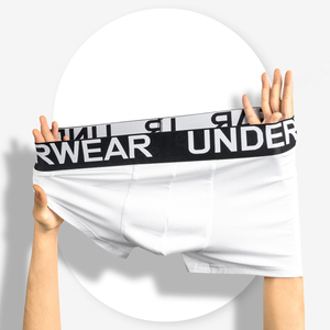Fabricantes Mens Trunk Elastic Band Solid Mid Rise Micro Modal Cómoda Ropa interior para hombre Custom Big Logo Boxer Shorts para hombres - Product Image 3