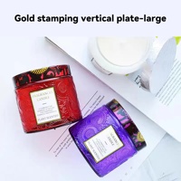 Etiquetas de advertencia de velas impermeables personalizadas, pegatinas adhesivas chapadas en oro para velas perfumadas de aromaterapia, etiqueta de embalaje