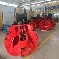 Pince hydraulique robuste pour excavatrice avec cylindre intégré, pour la récupération de métaux et la gestion des déchets métalliques
