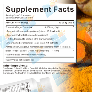 Kualitas tinggi suplemen kunyit ekstrak akar Kurkumin 95% Kosher kunyit sertifikat 95% <span class=keywords><strong>500mg</strong></span> Kurkumin kapsul - Product Image 2