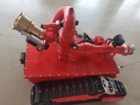 Robot sur chenilles multifonctionnel de lutte contre l'incendie télécommandé d'escalier