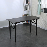 Table pliante rectangulaire simple, table de formation, cadre en acier, design moderne, table pliante rectangulaire en panneaux de particules de bois