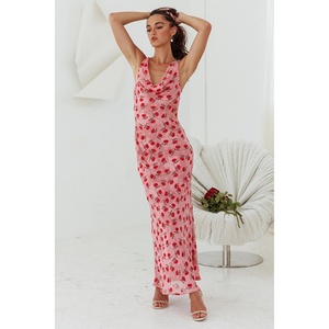 Nouvelle Collection – Robe Moulante Tricotée Sans Manches à Motifs Floraux pour Femme – Style Décontracté Estival et Sexy - Product Image 6