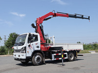 Grue de camionnette robuste 3T 5T 6T 4x2 à flèche télescopique droite pour la construction urbaine et rurale en Afrique
