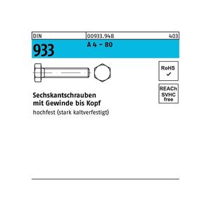 Vis hexagonale DIN 933/ISO 4017 VG x16mm - Product Image 1