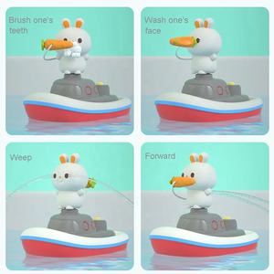 Mignon lapin pulvérisation d'eau jouet de bain enfant en bas âge temps de bain variable animal arroseur électrique pulvérisation d'eau <span class=keywords><strong>bateau</strong></span> baignoire douche jouet - Product Image 4