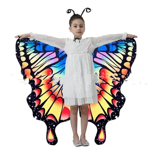 Butterfly Wings For Girls Double-Sided Fairy Wings Halloween Costumes for Kids Birthday Party Carnival Rave Outfit Stage Show