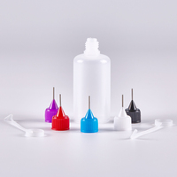 Flacon souple en PE de 50 ml avec seringue à aiguille pour huiles essentielles, peintures, colle et encre