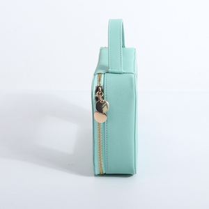 Bolsas de Cosméticos Personalizadas de PVC Verde Menta para Mujer, con Asa Suave, Reutilizables, Ecológicas, Impermeables, Ligeras y Vintage - Product Image 2