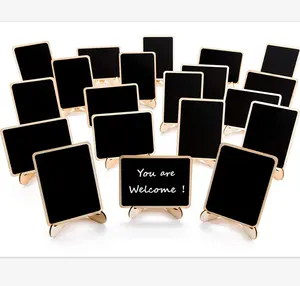 Küçük dikdörtgen kara tahta yazı tahtası Mini kara tahta çıkarılabilir standı ile kara tahta mesaj panoları işareti