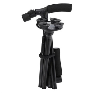Canne de marche robuste avec lumière LED, cinq sections réglables, pour personnes âgées, pour usage extérieur - Product Image 3