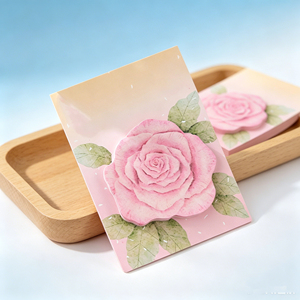 Pink Rose Design Memo <b>Pads</b> Self-Adhesive Sticky Notes Colorful Page Markers 145x55mm for <b>Writing</b> - Product Image 1