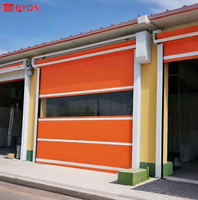 Porte rapide industrielle en PVC avec structure auto-réparatrice à fermeture éclair, porte automatique à grande vitesse avec servomoteur pour atelier propre