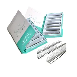 New Custom & Hot Selling Pro Stylish Design Cluster Lashes Ultra 4D Narrow Flutter Habit Box Renewable Private Label Packaging
