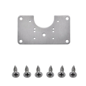 Placa de reparación de bisagras de acero inoxidable, montaje en superficie engrosada, antirust, para puertas de armarios, parche de fijación de muebles con tornillos - Product Image 2