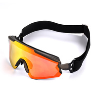 Lunettes de cyclisme de sport verres photochromiques polarisés surdimensionnés à la mode monture/lentille/sangle interchangeables lunettes antidérapantes