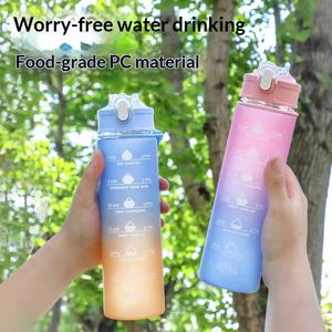 Nouvelle gourde d'été portable grande capacité avec cordon de serrage, style dessin animé, en plastique écologique pour enfants, vente en gros et personnalisation - Product Image 5